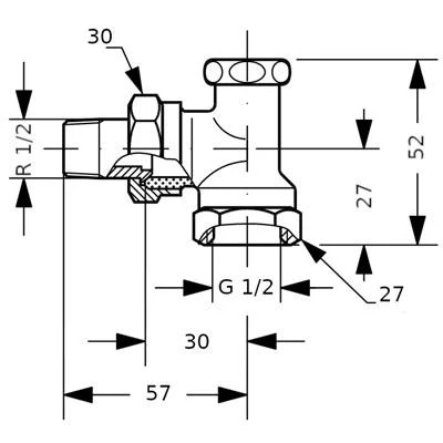 Danfoss radiátorszelep szett 1/2" sarok+termofej