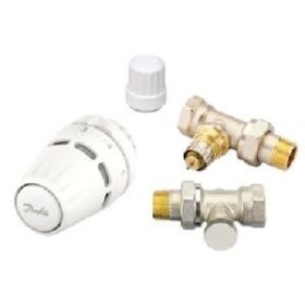 Danfoss radiátorszelep szett 1/2" egyenes+termofej