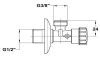 Sarokszelep 1/2"-3/8" Schell Szűrős (sar1238sz/)