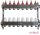 UNITHERM áramlásmérős osztógyűjtő INOX, 1"-G3/4", 3 körös