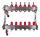 UNITHERM áramlásmérős osztógyűjtő INOX, 1"-G3/4", 4 körös