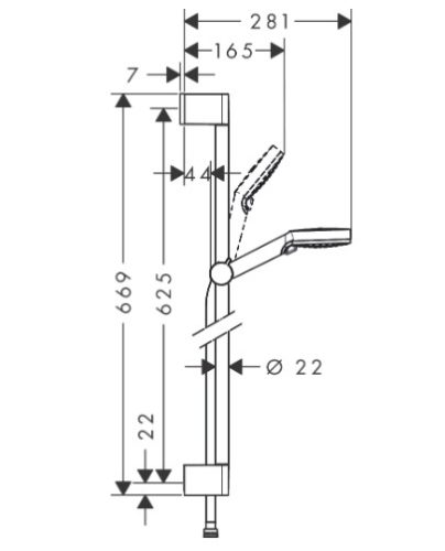 Hansgrohe Tica zuhanyszett 650mm
