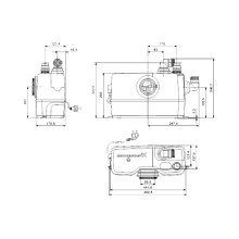 Grundfos Sololift 2 WC-3 szennyvíz szivattyú 230V