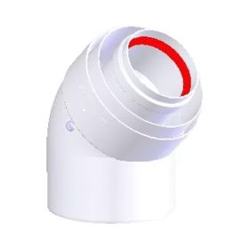 Tricox Alu/Alu könyök 80/125mm, 45° (2db)