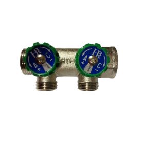 BRH osztóváz szelepes 3/4" 2 körös