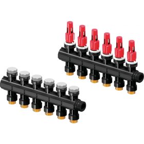   Uponor osztógyűjtő komplett 5 kör 3/4" KM áramlásmérővel