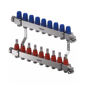   Uponor osztógyűjtő komplett 7 kör 3/4" KM áramlásmérővel