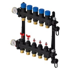   Uponor osztógyűjtő komplett 8 kör 3/4" KM áramlásmérővel