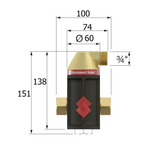 FLAMCO Flamcovent légleválasztó 3/4"