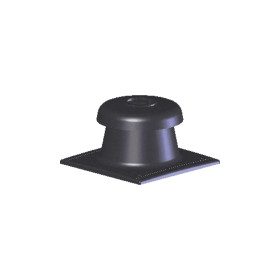 Tricox Kürtő fedél fekete 80mm