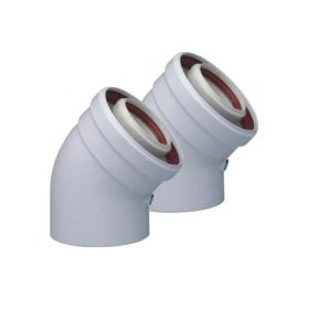 Tricox PPs/Alu könyök 80/125mm, 45° (2db) (PAKÖ602C)