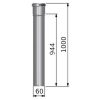 Tricox PPs cső 60mm, hossz: 1000mm