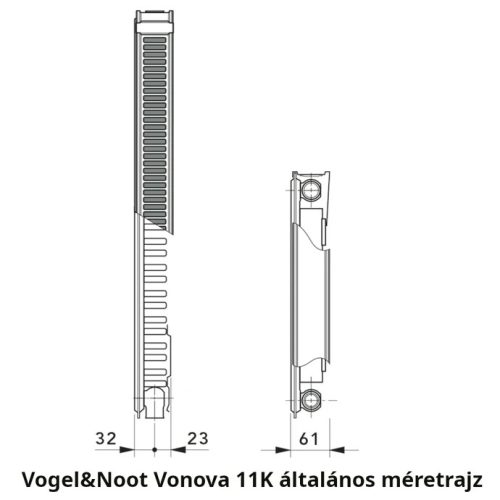 Vogel radiátor 11KV 300x400