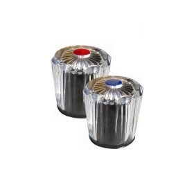 Csapbelső kristályfogantyú 3/8" piros, kék