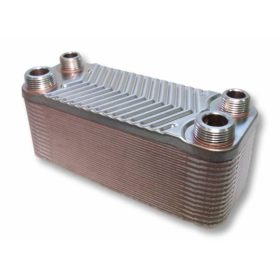 Hőcserélő 40KW, lemezes, L=190mm, 4x3/4" (E5TX40)