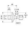 Sarokszelep 1/2"-3/8" Schell (052120699)